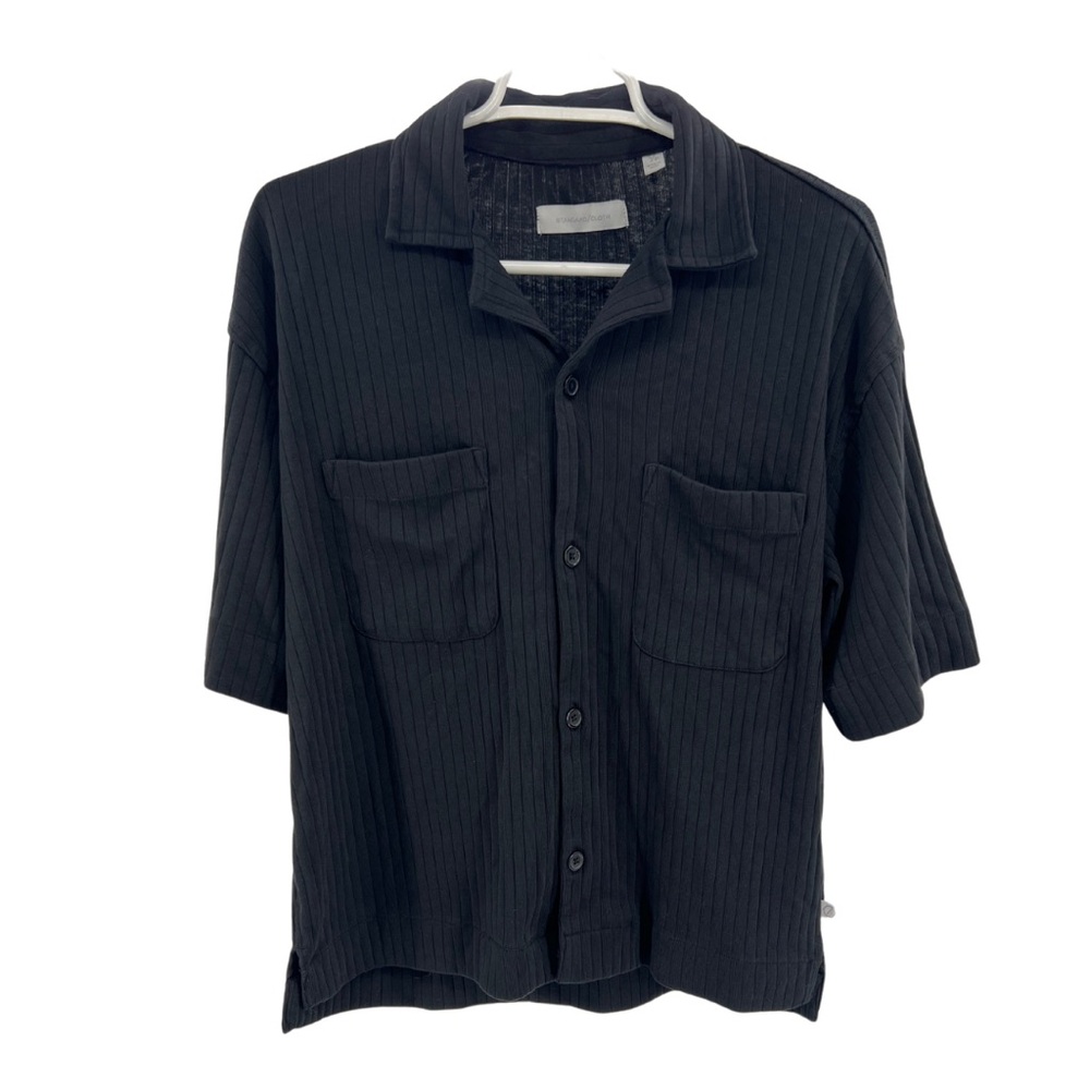 Standard Cloth Logan cropped button up black Urban Outfitters S casual